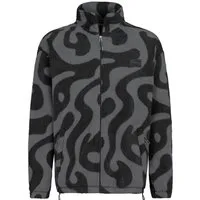 SUBLEVEL Fleecejacke Herren Kuschel-Fleecejacke mit Alloverprint