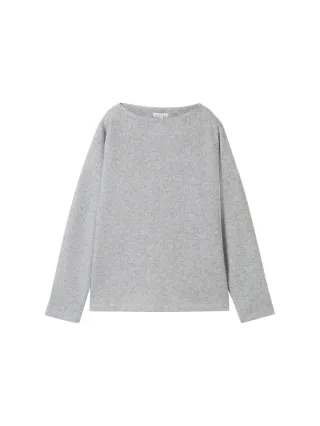 Tom Tailor - Geripptes Sweatshirt grau - Gr. - XL