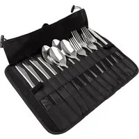 Black Snake Besteck-Set Camping Besteck Set Edelstahl 4 Personen mit Tasche (13-tlg), 4 Personen, Edelstahl, Praktisches Camping Besteck Set für 4 Personen