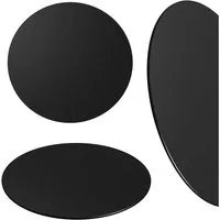 Mucola Glastisch Kaminglas Tischplatte Bodenplatte Rund Funkenschutz Sicherheitsglas (Stück, Glasplatte), ESG Sicherheitsglas