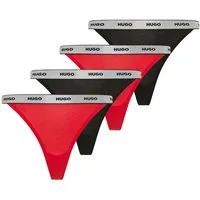HUGO Stringtanga (3-St) elastischer Bund mit Logo