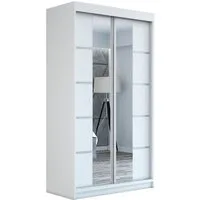 A&J MöbelLand GmbH Schiebetürenschrank ERA mit Spiegel. (TOP ANGEBOT! Geräumiger Schrank mit viel Stauraum:6 Regalen und 1 Kleiderstange – -ideal zur Aufbewahrung von Kleidung und Accessoires. TOP PRODUKT! Farbe und Größe (120 cm, 160 cm, 180 cm) zur