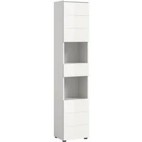 xonox.home Hochschrank Weiß Hochglanz Melamin Modern 38x190x34 cm
