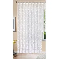 Gardinenbox Gardine (1 St), Kräuselband, transparent, Jacquard, Store Langstore Jacquard Koblenz Voile 13146