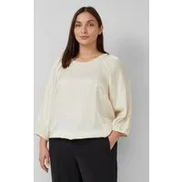s.Oliver Kurzarmbluse Bluse Glänzende Bluse im O-Shape