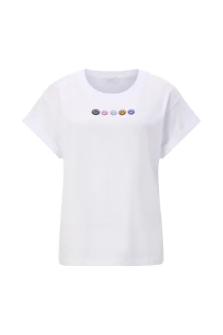Rich & Royal - Boyfriend Sparkle Organic Shirt white - Gr. - L