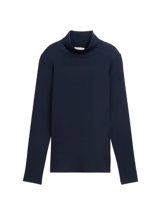 Tom Tailor - Langarmshirt mit Rollkragen sky captain blue - Gr. - S