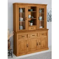 OTTO home Buffet Selma aus massivem Kiefernholz, mit Griffen aus antikisiertem Metall