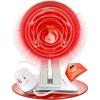 Vitaltherm Infrarotlampe RW 150 Rotlichtlampe Wärmelampe – Infrarotlampe mit Timer & Dimmer, Wohltuende Wärme