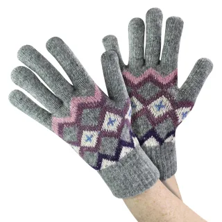 Damen Wollhandschuhe | Winterliche Süße Fairisle-Handschuhe für kaltes Wetter