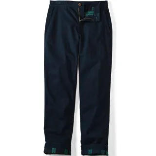 Gefütterte Chino mit Komfortbund für Herren, Herren, size: regular, Blau, Elasthan/Baumwoll-Mischung, by Lands' End
