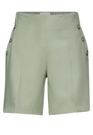 Street One - Bermuda Short mit Knöpfen grün - Gr. - 42