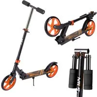 NILS EXTREME Tretroller Cityroller extra große Reifen Scooter Roller Orange, klappbar, robust, angenehme Größe, verstellbarer Lenker