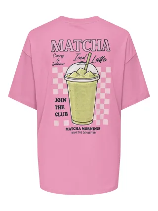 ONLY - ONLRITA S/S PRINTED TEE CS JRS Prism Pink - Gr. - M