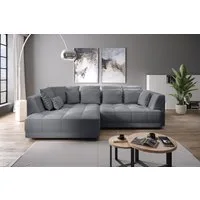 WERK2 Ecksofa Tiga, Komfortsofa mit elekt. Auszugsfunktion, bequem, L-Form, Pure Wohlfühlgarantie: Ausziehbare Sitztiefe, XXL-Ottomane & Kissen.
