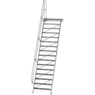 Munk Treppe mit Plattform 60° Stufenbreite 1000 mm - 600416