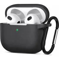 CoolGadget Kopfhörer-Schutzhülle Basic Silikon Hülle für AirPods 4 Schutzhülle mit Karabiner, Soft Touch Case, stoßfest, rutschfest, 360° Schutz, kabellos ladbar