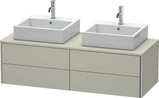 Duravit XSquare Konsolenwaschtischunterbau wandhängend Taupe Seidenmatt 1400x548x400 mm - XS4916B606 XS4916B6060