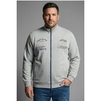 Man's World Plus Sweatjacke aus angerauter Sweatware, Regular Fit, Langarm-Design