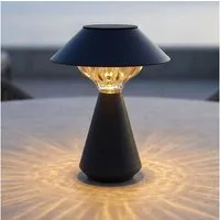 GLOBO LIGHTING LED Außen-Tischleuchte, LED-Leuchtmittel fest verbaut, Warmweiß, Solarlampe Außenleuchte Tischlampe LED Gartenlampe Tischleuchte