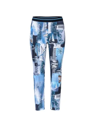 Marc Cain Sports - Leggings SOFIA mit Print little boy blue - Gr. - 42