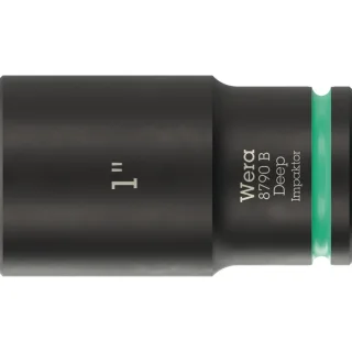 Wera 8790 B Impaktor Deep Steckschlüsseleinsatz mit 3/8 zoll-Antrieb, 1 zoll x 63 mm - 05005576001