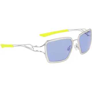 Nike - Prisma-Sonnenbrille für Herren/Damen Unisex, Quadratisch (Silber/Blau/Gelb)
