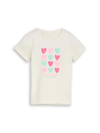 tom tailor kids - T-Shirt mit Foto-Print wool white - Gr. - 104/110
