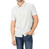 riverso Kurzarmhemd riverso Herren Kurzarm Leinen Hemd RIVCarlo Regular Fit (1-tlg)