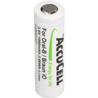 AccuCell 1000mAh Akku kompatibel für Oral-B Akku Li-Ion UR14500AC passend für Akku 1000 mAh (3,6 V)