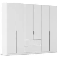 OTTO home Drehtürenschrank Kleiderschrank Schrank Garderobe AGORDO mit Dekor- oder Hochglanzfront (in zwei Griff-Farben, Breite 271 cm) mit Außenschubkästen, Serie in 7 Breiten und 2 Höhen MADE IN GERMANY
