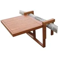 Spetebo Balkonhängetisch Teak Holz Balkon Hängetisch 65 x 64 cm (Stück, 1-St., Hängetisch), Eukalyptus Klapptisch zum Einhängen