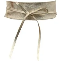 MIRROSI Taillengürtel Wickelgürtel aus Echtleder, Schleife mit breitem Bund (mit breitem Bund zum Wickeln, 7cm Breit, 265cm lang) OBi Gürtel, Bindegürtel, Schnürgürtel, Wickelgürtel