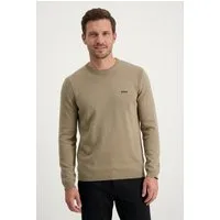 BOSS GREEN Strickpullover Rundhalsausschnitt, Regular Fit, Logo-Print