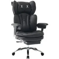 EFOMAO Bürostuhl Schreibtischstuhl, Gaming-Stuhl, Chefsessel mit Fußstütze, ergonomisch (1 St), mit 90°-135° Liegefunktion, höhenverstellbare Armlehnen