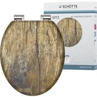 Schütte WC-Sitz Solid Wood, mit Absenkautomatik und Holzkern, MDF