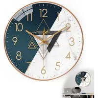 MOPUEA Wanduhr 30 cm große Vintage-Wanduhr Quartz Lautlos aus Metall Deko-Uhren (Ohne Tickgeräusche Küchenuhr für Wohnzimmer, Zimmer, Büro, Restaurant)