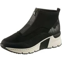 Rieker Schlupfboots Stiefelette, High Top Sneaker mit Reißverschluss auf der Vorderseite