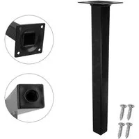 MS Beschläge Möbelfuß Möbelbein Schwarz Eckig 25x25mm Stahl Möbelstütze