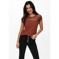 ONLY Spitzenshirt ONLNICOLE LIFE S/S MIX TOP NOOS JRS