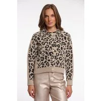 Rino & Pelle Strickjacke JET Kunstfell im Animal-Muster Allover