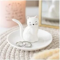 Something Different Dekoschale Sweet Schmuckschale weiße Katze Wohnaccessoires, Dekoobjekt