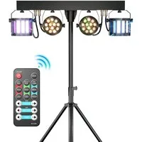 ZonQoonz Discolicht 60W LED-PAR-Scheinwerfer RGBW – mit vielseitigem Montagebügel