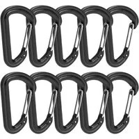 alca Karabiner Karabiner-Haken 10er Set Tragkraft 10 kg Camping Outdoor Freizeit, (10 St)