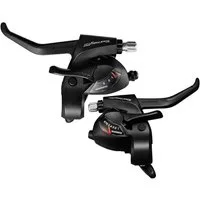 Shimano Schaltung SHIMANO Tourney TX800 3x8-Speed Brake/Shift Lever Set Black by
