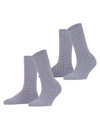 ESPRIT socks & tights - Esprit Fine Dot 2-Pack Damen blue fog - Gr. - 36.5