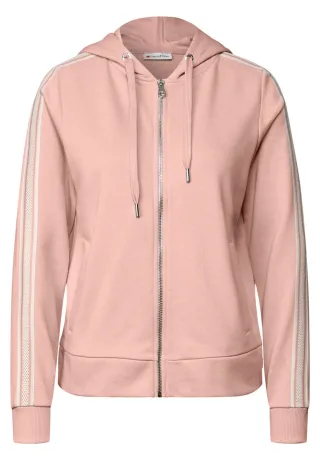 Street One - Kapuzenjacke mit Dekotape pink - Gr. - 34