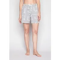 JOOP! Shorts Modern Deco mit allover Wording, Gummizug und Bindeband, seitliche Taschen