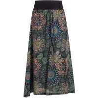 Vishes Maxirock Langer Damen Sommer-Rock Sommerröcke Bunt mit Mandalas bedruckt Retro, Festival, Boho Style