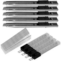 Werkzeugkönig Cuttermesser 9mm + Ersatzklingen, Klinge: 0,9 cm, (5-tlg), mit Feststell- und Abbrech-Funktion - inklusive 10 Ersatzklingen/ Stk